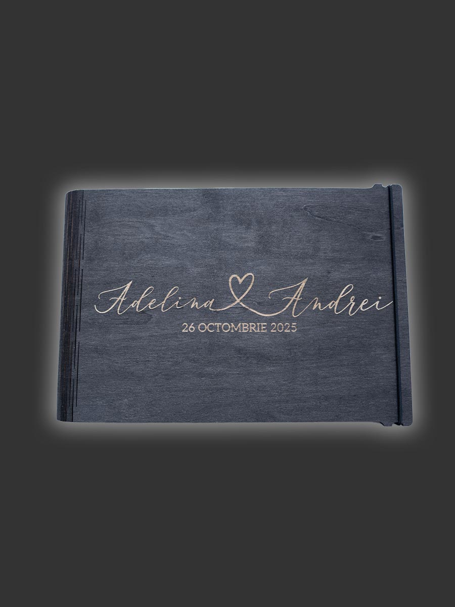 Album foto personalizat "Guestbook personalizat" din lemn