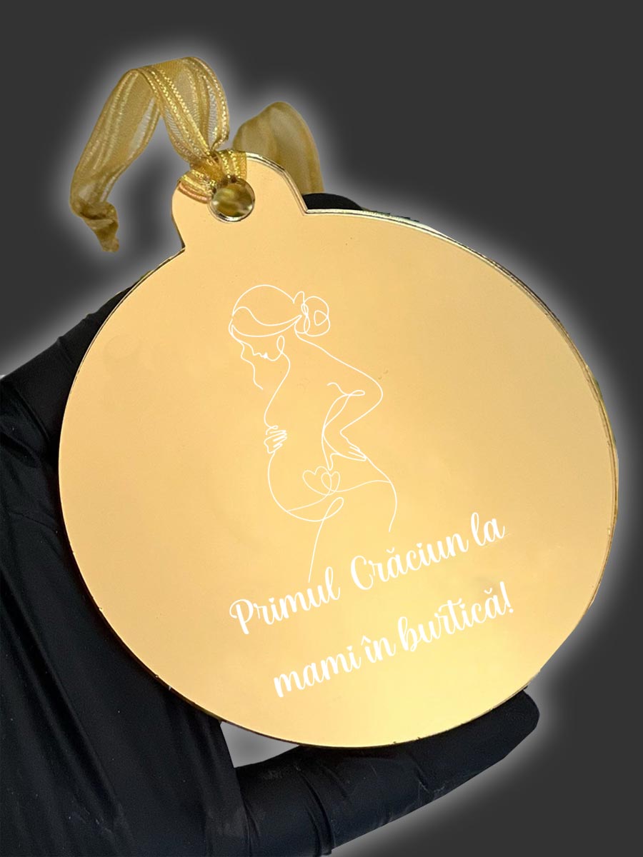 Glob personalizat "Primul Crăciun la mami în burtică"